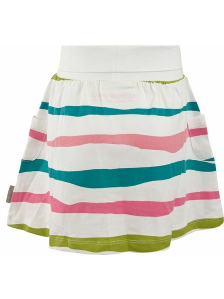 ALPINE PRO Бяла раирана пола за момичета ALPINE PRO Owelo