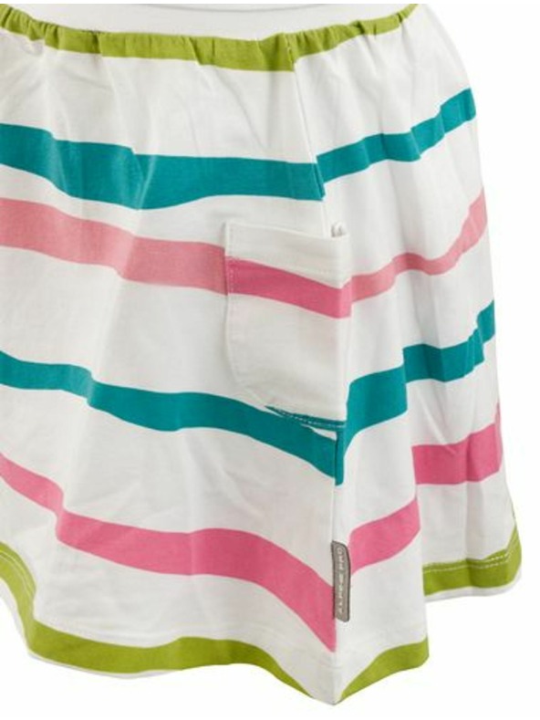 ALPINE PRO Бяла раирана пола за момичета ALPINE PRO Owelo