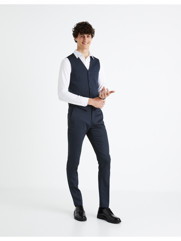 Celio Тъмносиня жилетка Celio Rugidiam