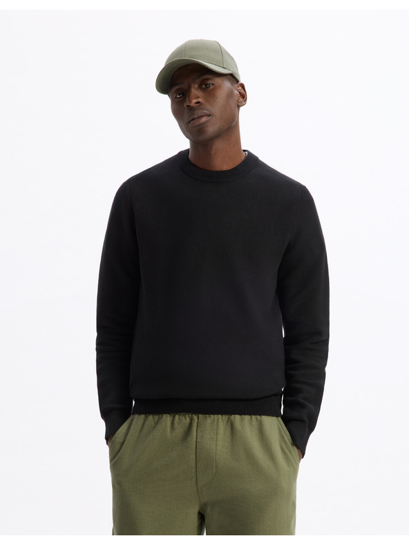 Celio Черен мъжки пуловер Celio Bepic