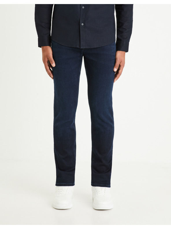 Celio Тъмносини мъжки дънки Celio C15 с права кройка