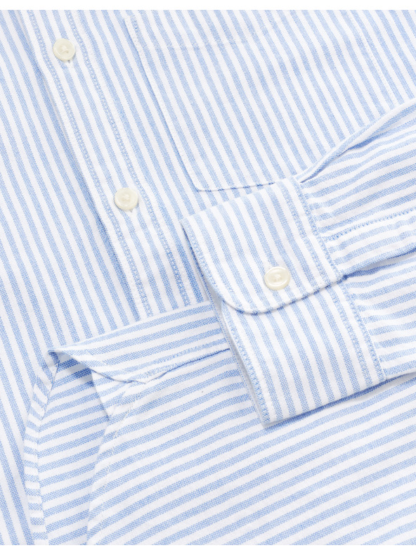 Celio Светлосиня мъжка риза на райета с редовна кройка Celio Caoxfordy