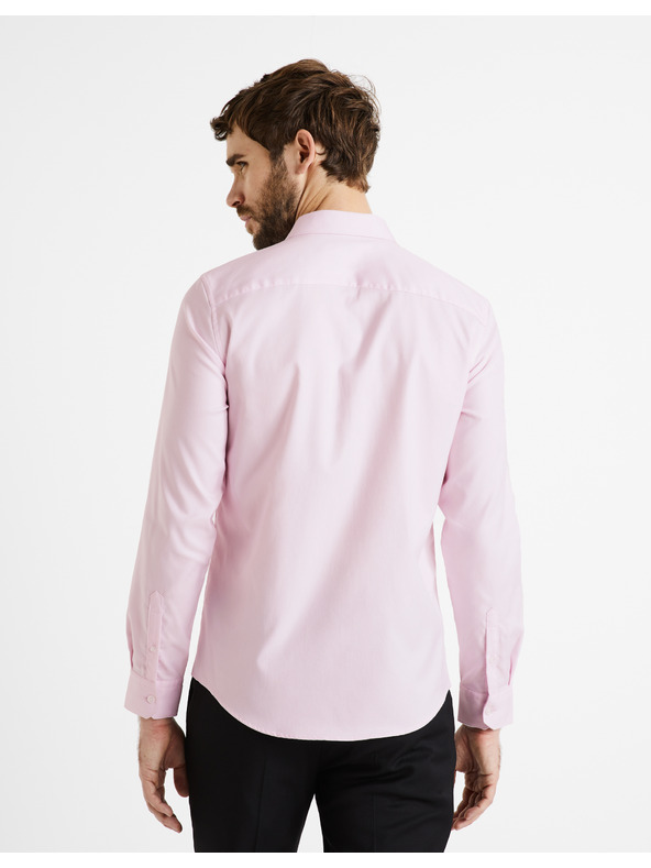 Celio Светлорозова мъжка риза с вталена кройка Celio Narox