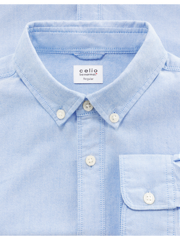 Celio Светлосиня мъжка памучна риза Celio Daxford