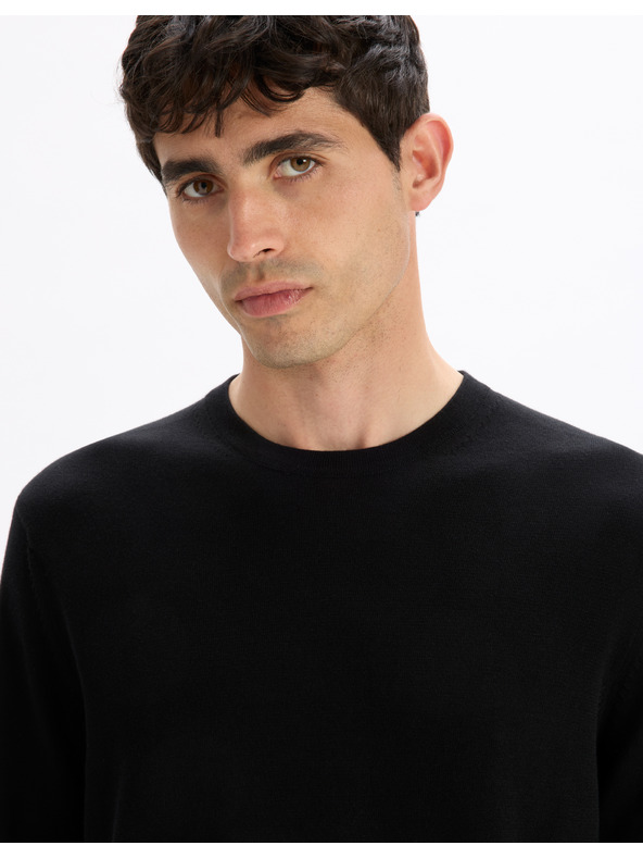 Celio Черен мъжки пуловер Celio Decoton