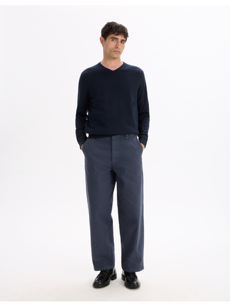 Celio Тъмносин мъжки основен пуловер Celio Decotonv