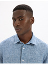 Celio Синя мъжка ленена риза Celio Damralin