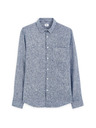 Celio Синя мъжка ленена риза Celio Daflix