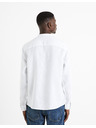 Celio Бяла мъжка ленена риза Celio Damaolin