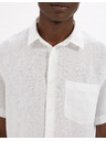 Celio Бяла мъжка ленена риза Celio Damarlin