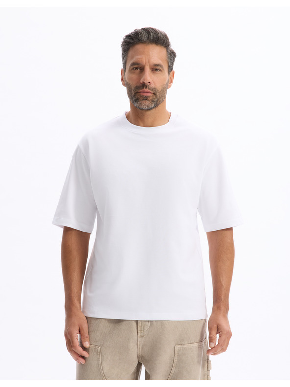 Celio Бяла мъжка тениска Celio Gehem