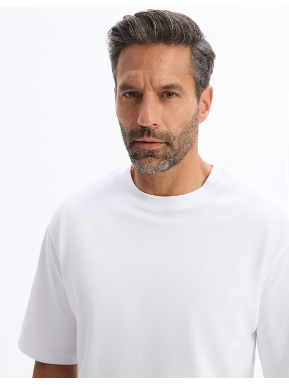 Celio Бяла мъжка тениска Celio Gehem