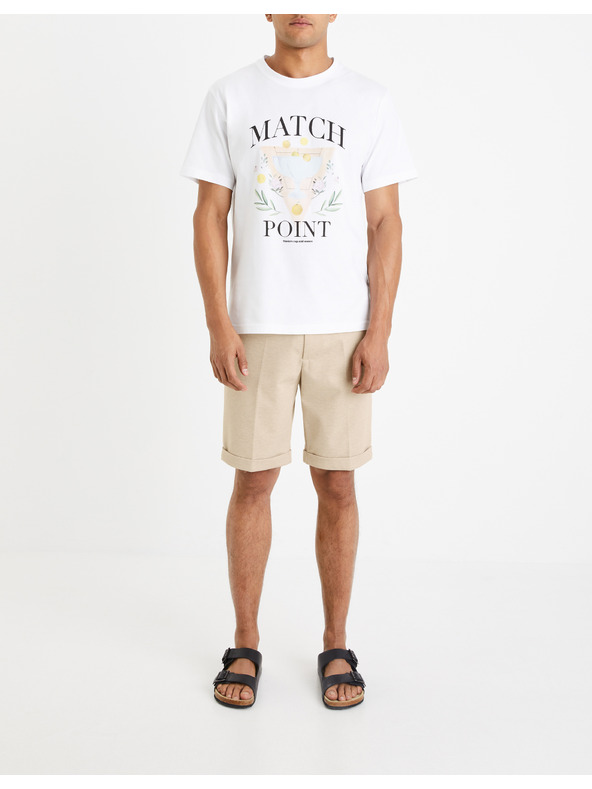 Celio Бежови мъжки къси панталони Celio Doevanbm