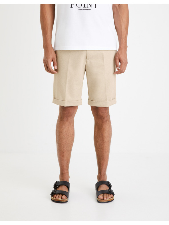 Celio Бежови мъжки къси панталони Celio Doevanbm