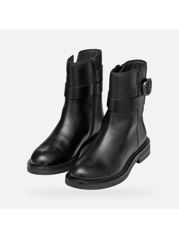 Geox Черни дамски обувки за глезена Geox Serilda