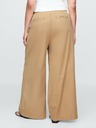 GAP Плисирани кепрени хаки панталони High Rise wide-leg GAP