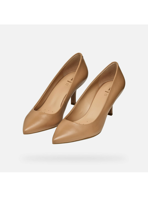 Geox Бежови дамски обувки с висок ток Geox Kleopy