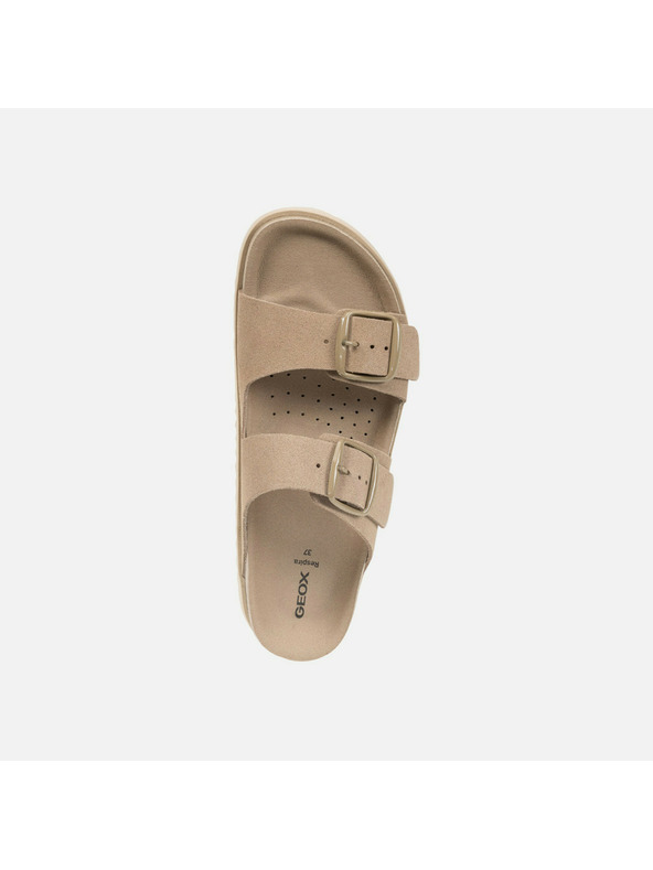 Geox Бежови дамски пантофи Geox Sandybett