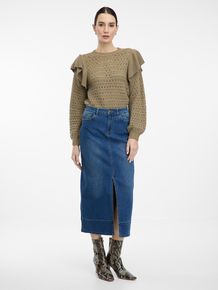 Orsay Тъмносиня дамска дънкова макси пола ORSAY