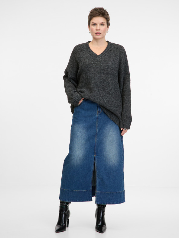 Orsay Тъмно синя дамска дънкова макси пола ORSAY