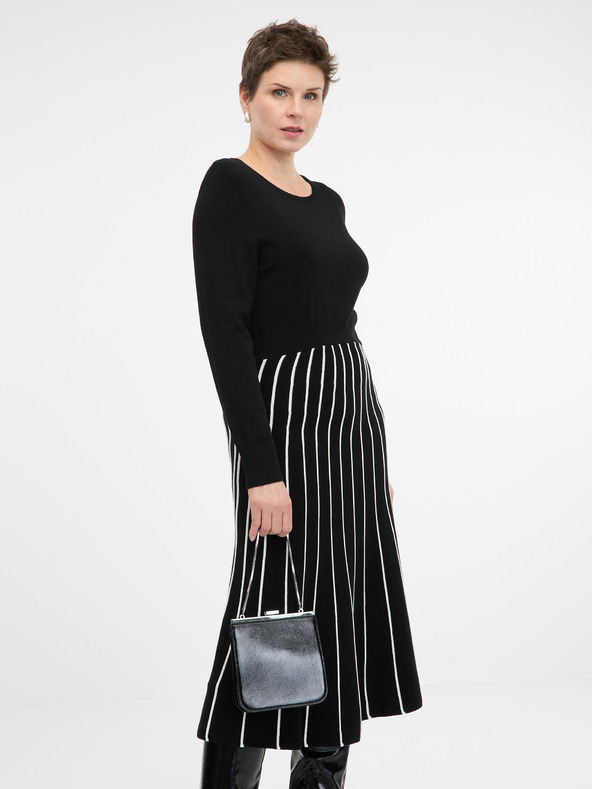 Orsay Черна дамска рокля с дължина до коляното ORSAY