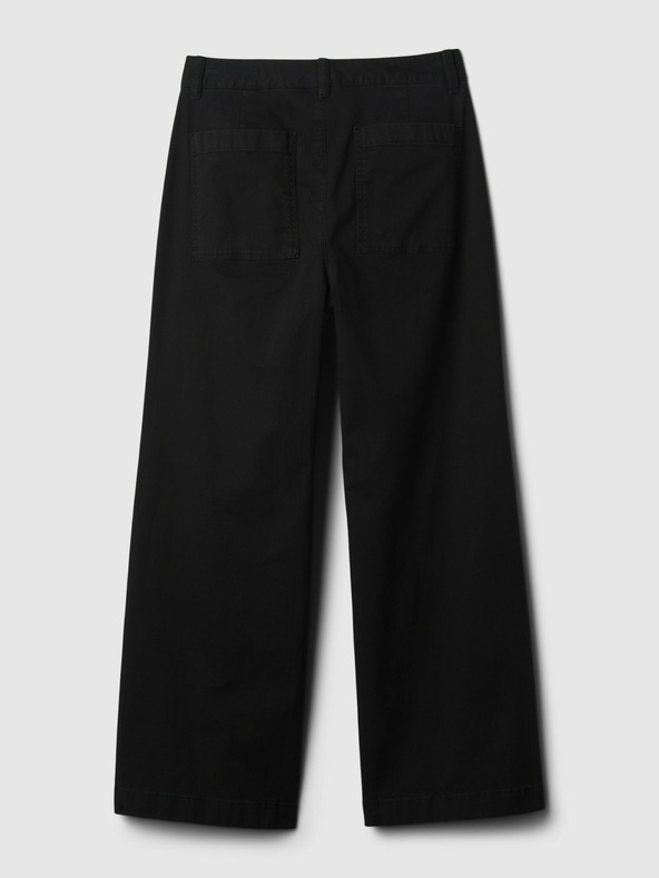 GAP Хаки панталони High Stride wide-leg ankle GAP