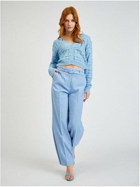 Orsay Светлосиня дамска жилетка с десен ORSAY