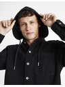 Celio Черна мъжка дънкова риза с качулка Celio Dadenim