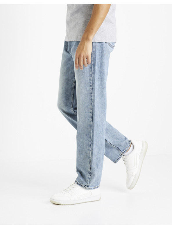 Celio Светлосини мъжки дънки Celio C15 с права кройка Dostraight