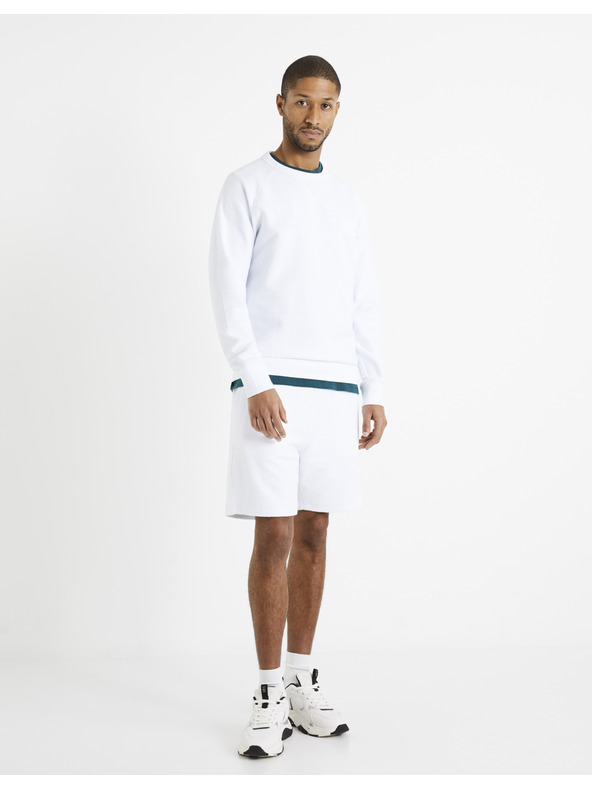 Celio Бели мъжки спортни къси панталони Celio Doreverse