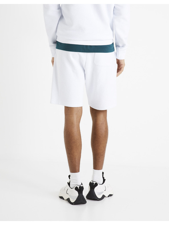 Celio Бели мъжки спортни къси панталони Celio Doreverse