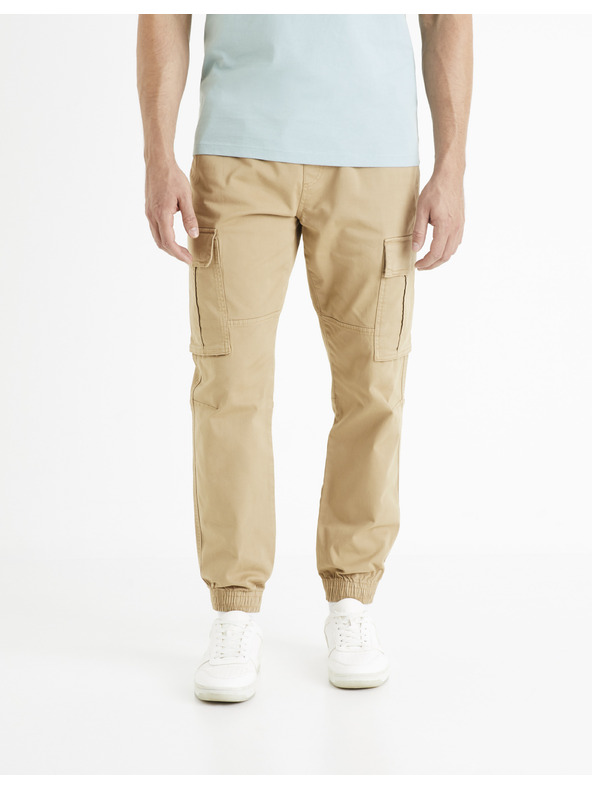 Celio Бежов мъжки товарен панталон Celio Docar