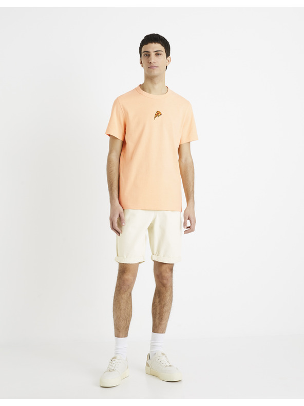 Celio Кремави мъжки дънкови шорти Celio Dojogdenbm