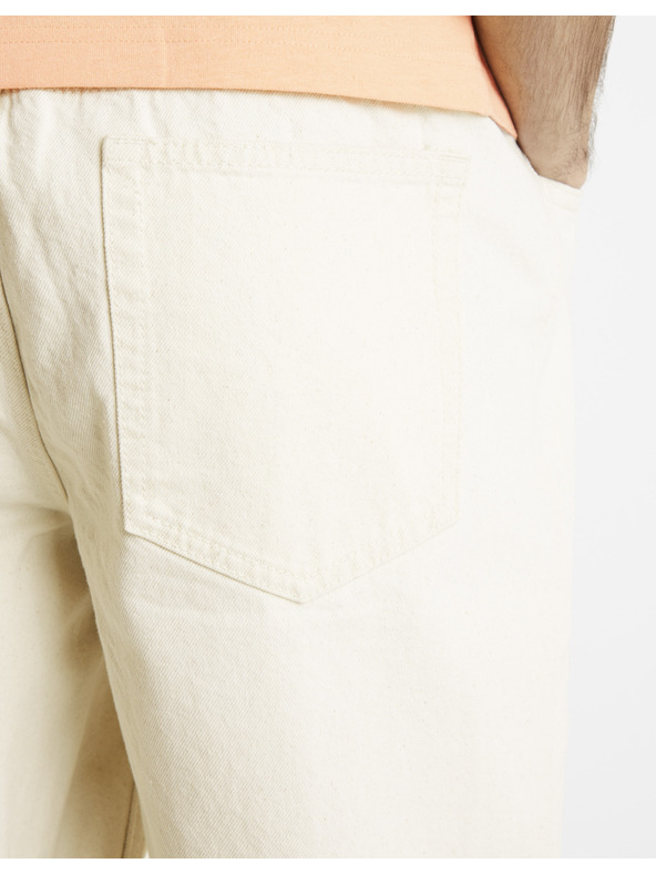 Celio Кремави мъжки дънкови шорти Celio Dojogdenbm