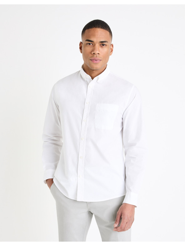 Celio Бяла мъжка тениска Celio Gaopur