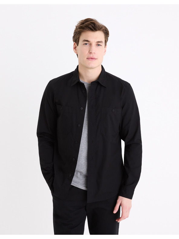 Celio Черна мъжка риза Celio Gagusti2