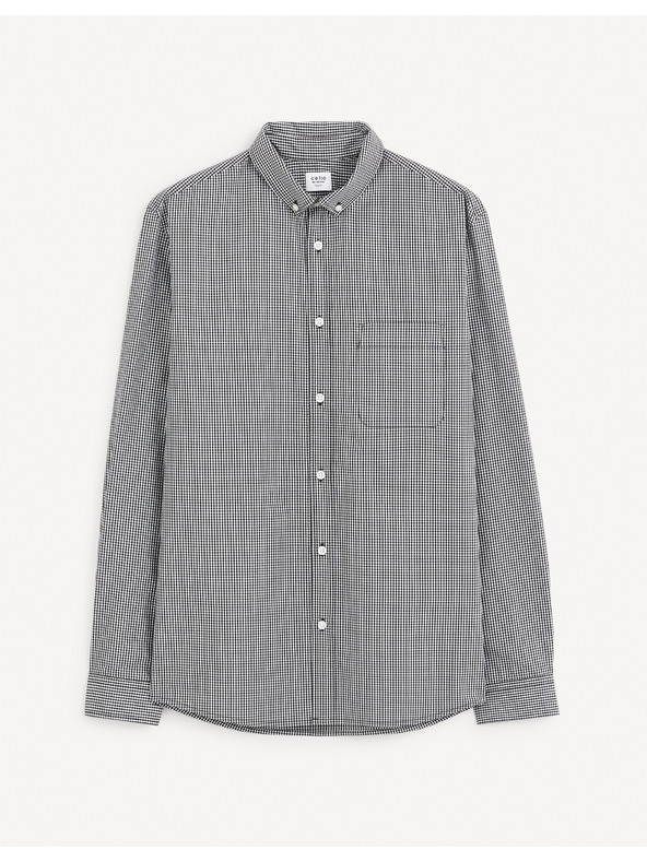 Celio Черна мъжка шарена риза Celio Gaopur