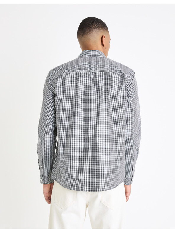 Celio Черна мъжка шарена риза Celio Gaopur