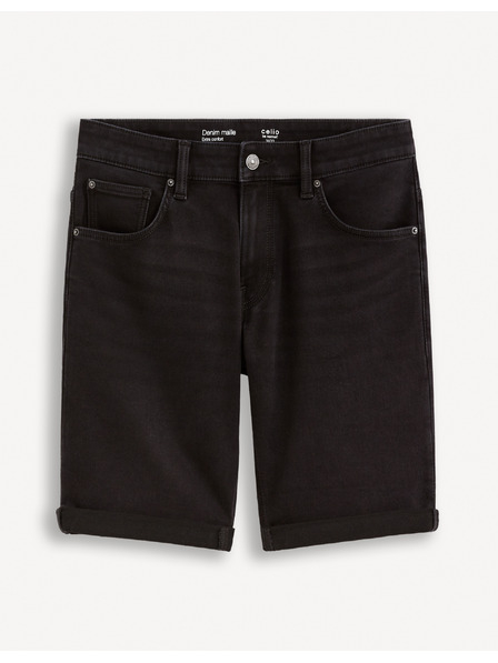 Celio Черни мъжки къси панталони от деним Celio Boknitbm