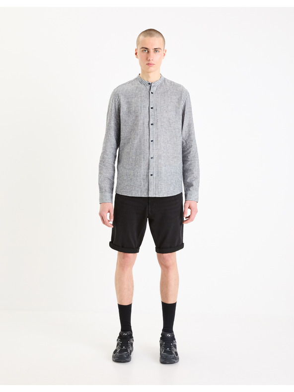 Celio Черни мъжки къси панталони от деним Celio Boknitbm