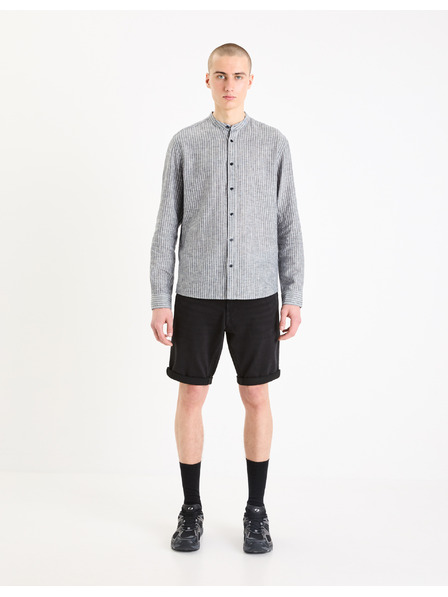 Celio Черни мъжки къси панталони от деним Celio Boknitbm