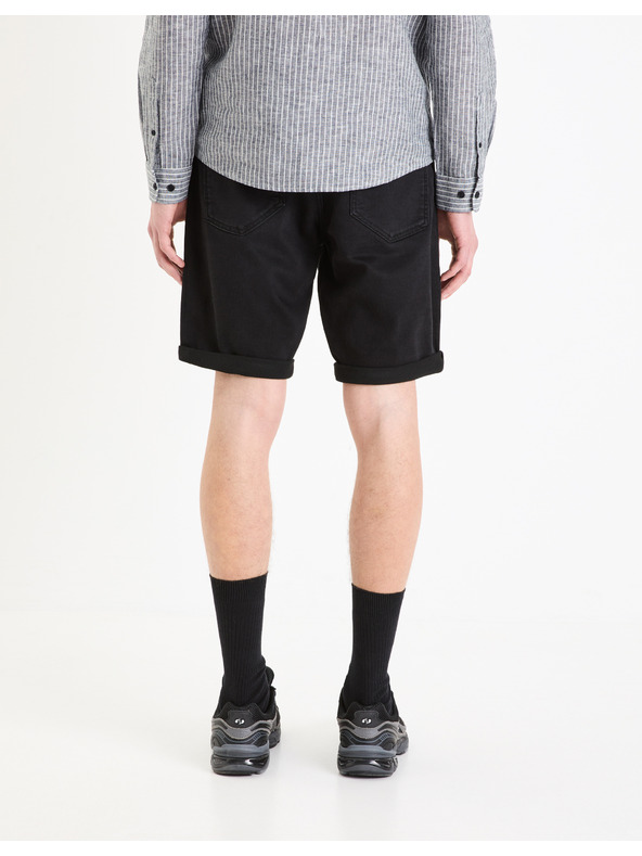 Celio Черни мъжки къси панталони от деним Celio Boknitbm