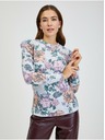 Orsay Светлосива дамска тениска на цветя ORSAY