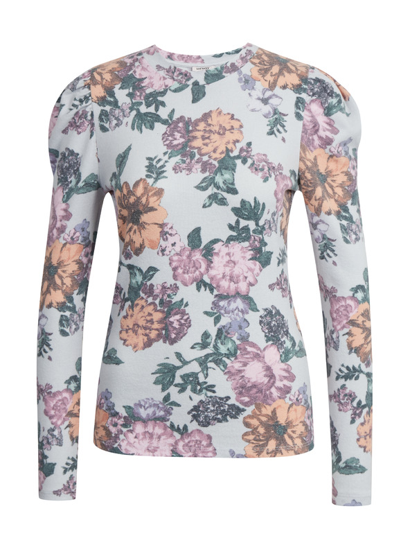 Orsay Светлосива дамска тениска на цветя ORSAY