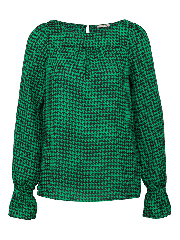 Orsay Зелена дамска блуза с десен ORSAY