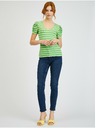 Orsay Жълто-зелена дамска тениска на райе ORSAY