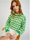 Orsay Жълто-зелен дамски пуловер на райе ORSAY