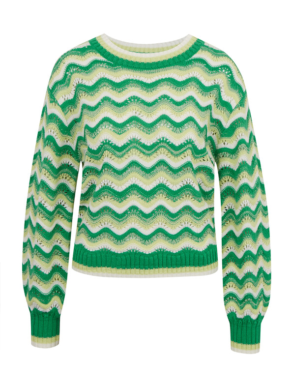 Orsay Жълто-зелен дамски пуловер на райе ORSAY