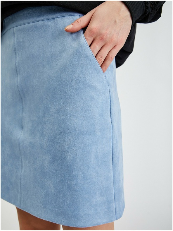 Orsay Светлосиня дамска пола от велур ORSAY