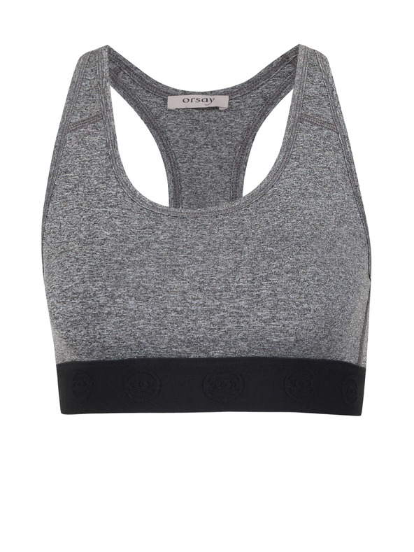 Orsay Сив дамски меланжиран спортен сутиен ORSAY